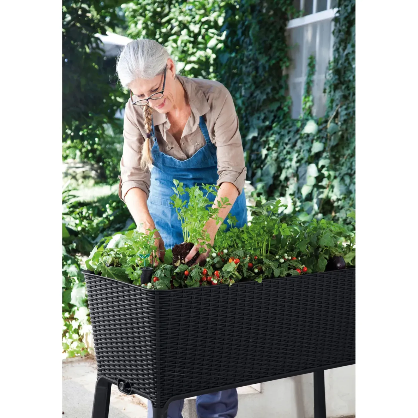 Keter moestuinbak Easy Growing zwart 114x49,3x75,7cm