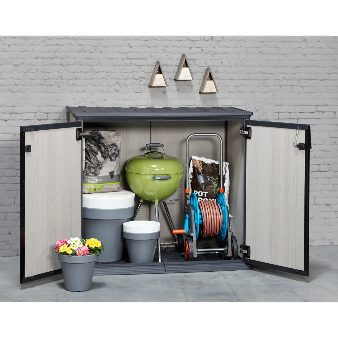 Keter opbergkast Patio Store - Kunststof - Grijs - 1000L