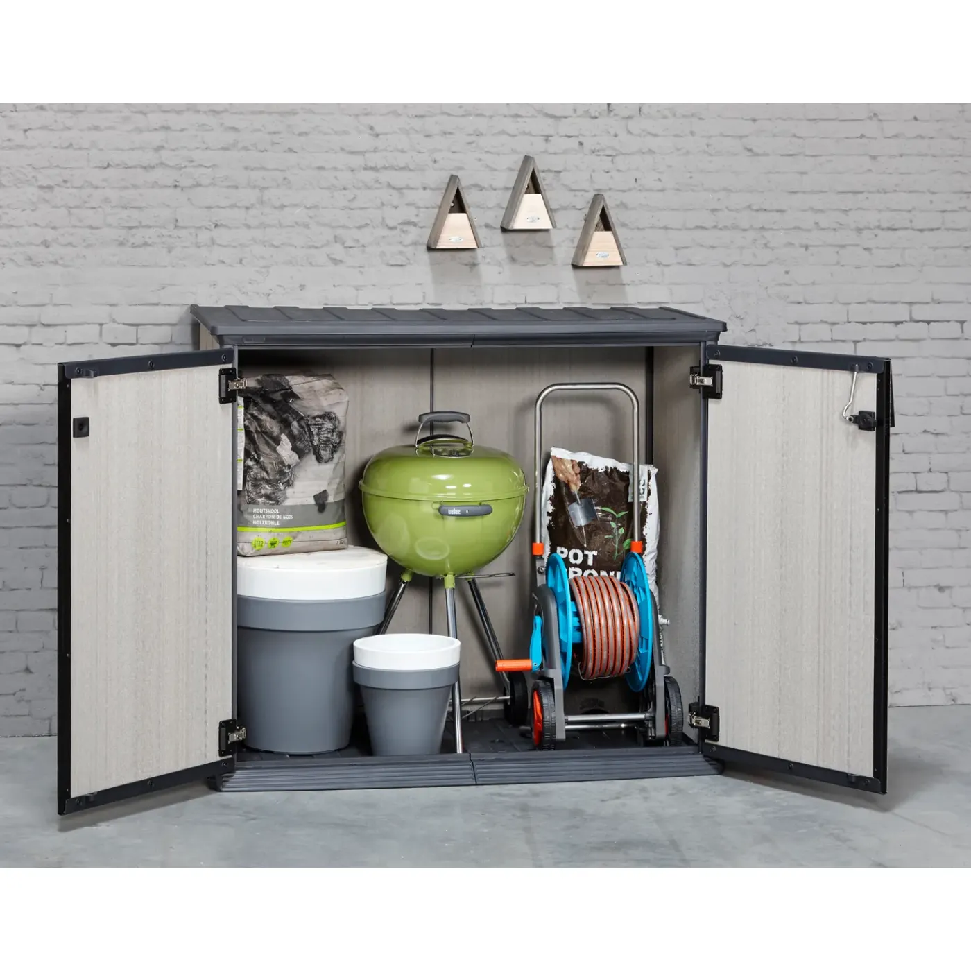 Keter opbergkast Patio Store - Kunststof - Grijs - 1000L