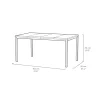 Keter Signature Porto Tafel - 160x95x75cm - Ashwood