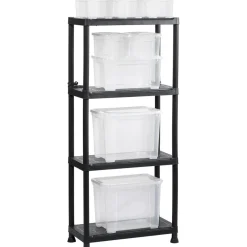 Keter Stellingkast - 135x60x30cm - Draagkracht 20kg - Zwart