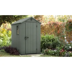 Keter Tuinhuis Darwin 46 - Kunststof - Groen - 125,8x184,5x205 cm - 2,32m²