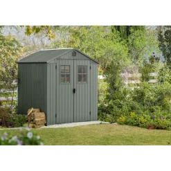 Keter - Tuinhuis Darwin 66 - Kunststof - Groen - 190x183x221cm - 3,48m²