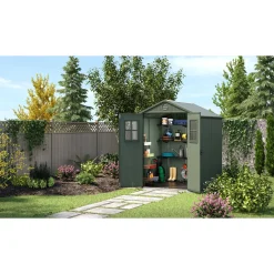 Keter - Tuinhuis Darwin 66 - Kunststof - Groen - 190x183x221cm - 3,48m²