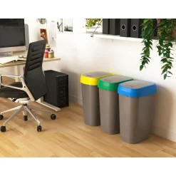 Kis Afvalscheidingsbak Dual Swing - Kunststof - Groen - 30.5x42x60cm - 50L
