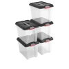Kis Moover box S transparant zwart 18L