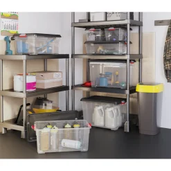 Kis Moover XXL opbergbox 80L transparant/zwart