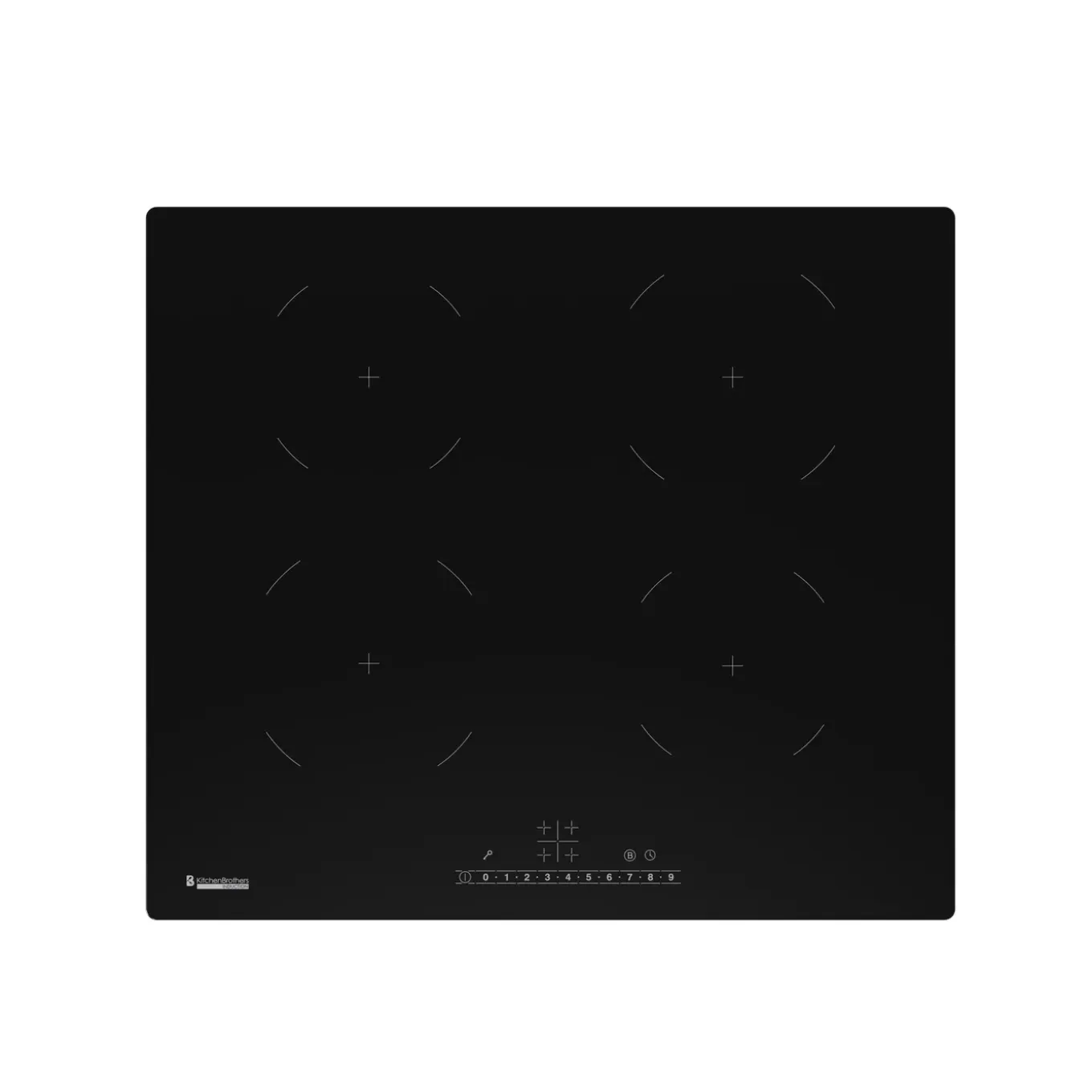 Kitchenbrothers Inductie Kookplaat - Zwart - 60cm - 4 Zones - 2400w