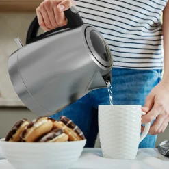KitchenBrothers Waterkoker - Elektrisch - 1l - Camping - Reis - Kalkfilter - Rvs