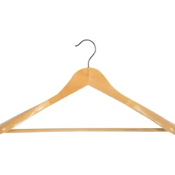 Kledinghangers Spaceo - Hout - draaibare haak, brede schouders - Naturel - Set van 1