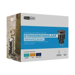 Klik aan & Klik uit KlikAanKlikUit Buitenstekkerdoos AGC-3500 - IP44 - 3500W - Draadloos
