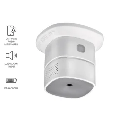KlikAanKlikUit CO-melder Zigbee - Draadloos - 85dB - Wandmontage