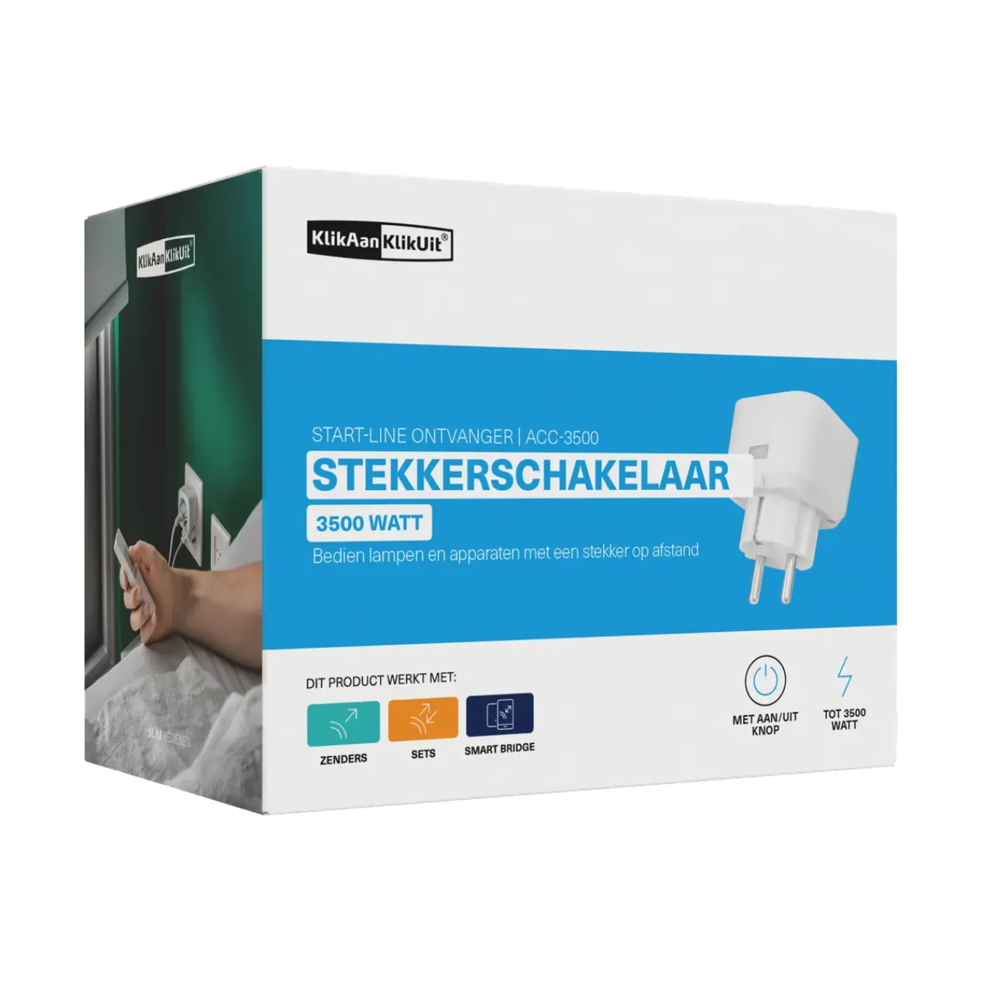 Klik aan & Klik uit KlikAanKlikUit Compacte stopcontactschakelaar voor binnenshuis max 3500W