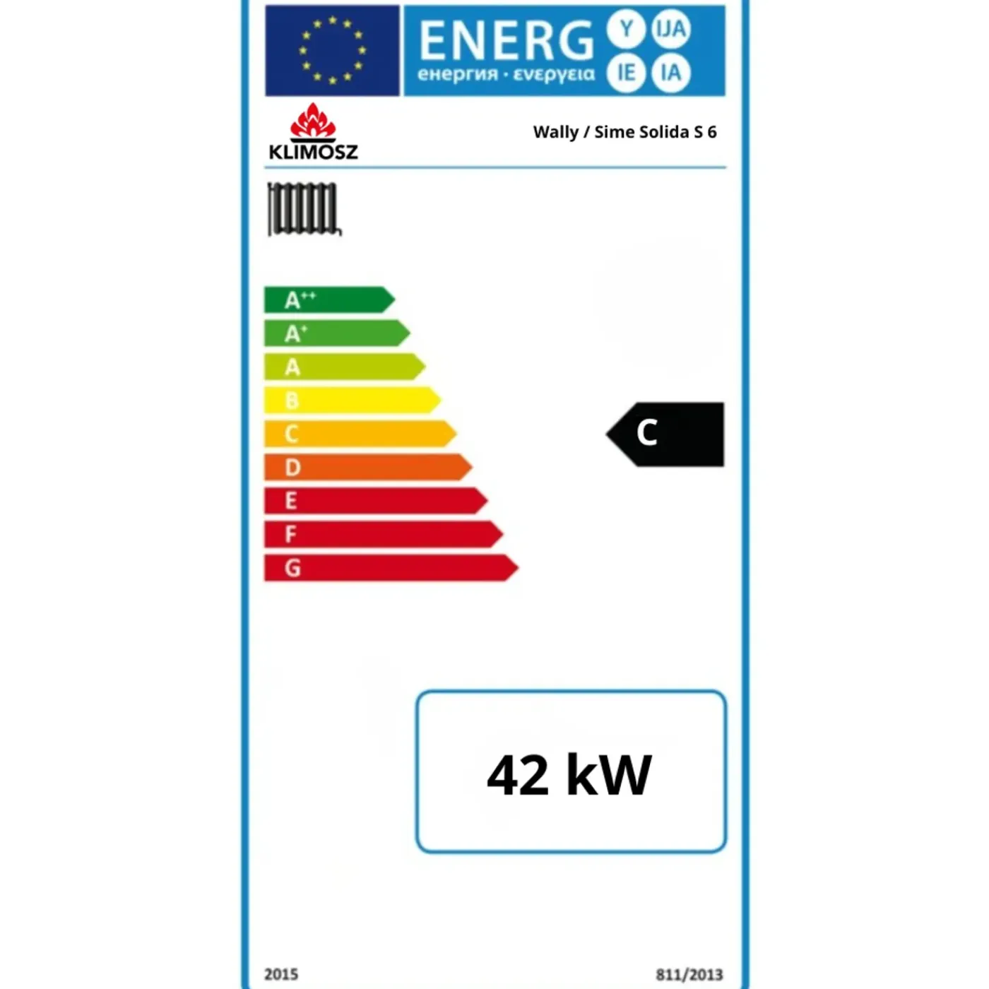KLIMOSZ - Houtketelpakket - Wally S6 - Grijs - 1016x597x921mm - 42kw - Accessoires