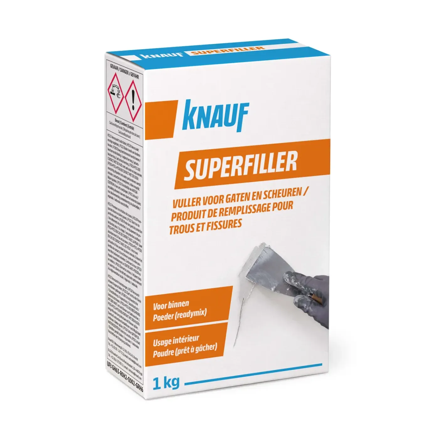 Knauf vul- en reparatiegips Superfiller zak 1kg