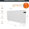 Könighaus 600w Smart Dual-infraroodverwarming Wit Met Display - Vrijstaand/wandmontage
