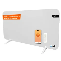 Könighaus 600w Smart Dual-infraroodverwarming Wit Met Display - Vrijstaand/wandmontage