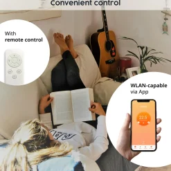 Könighaus Infrarot Könighaus 800w Smart Dual-infraroodverwarming Wit Met Display - Vrijstaand/wandmontage