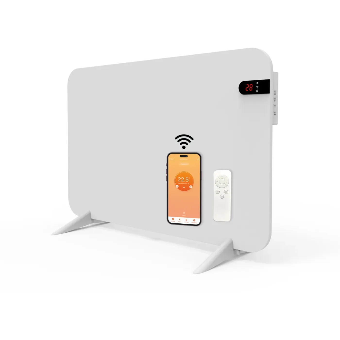 Könighaus Infrarot Könighaus 450w Smart Dual-infraroodverwarming Wit Met Dispaly - Vrijstaand/wandmontage