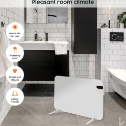 Könighaus Infrarot Könighaus 450w Smart Dual-infraroodverwarming Wit Met Dispaly - Vrijstaand/wandmontage