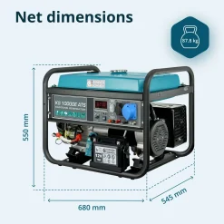 Könner & Söhnen Benzinegenerator Ks 10000e Ats Maximaal Vermogen 8 Kw