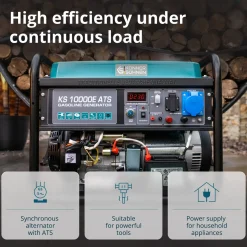 Könner & Söhnen Benzinegenerator Ks 10000e Ats Maximaal Vermogen 8 Kw