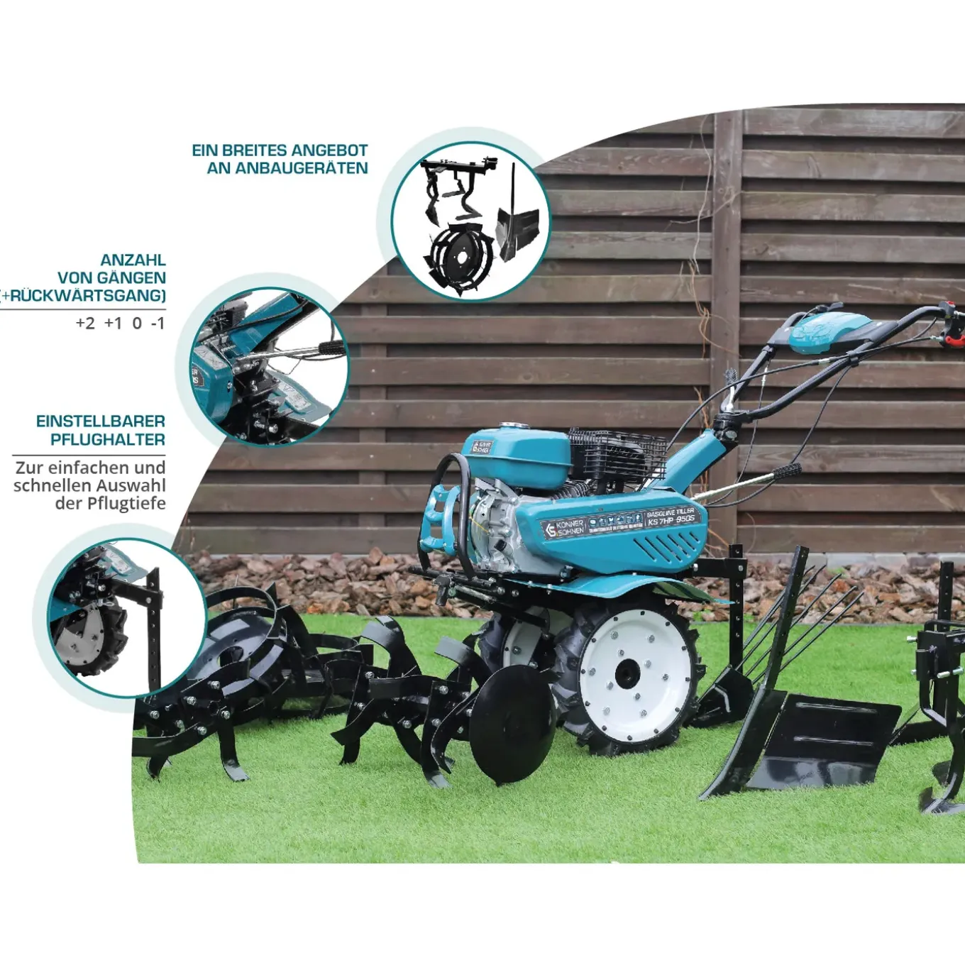 Könner & Söhnen Benzine Grondfrees Ks 7hp-950s 108 Cm