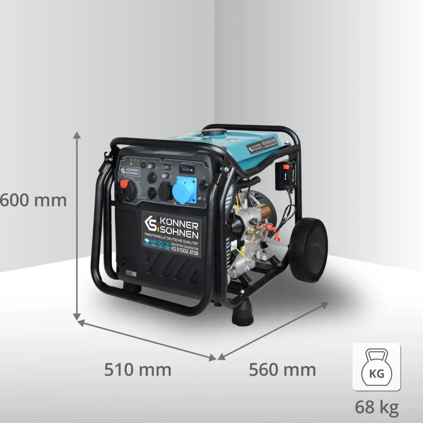 Könner & Söhnen Invertergenerator Ks 8100ie Atsr Maximaal Vermogen 8.5 Kw