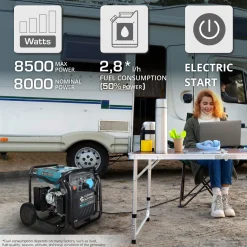 Könner & Söhnen Invertergenerator Ks 8100ie Atsr Maximaal Vermogen 8.5 Kw