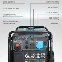 Könner & Söhnen Invertergenerator Ks 8100ie Atsr Maximaal Vermogen 8.5 Kw