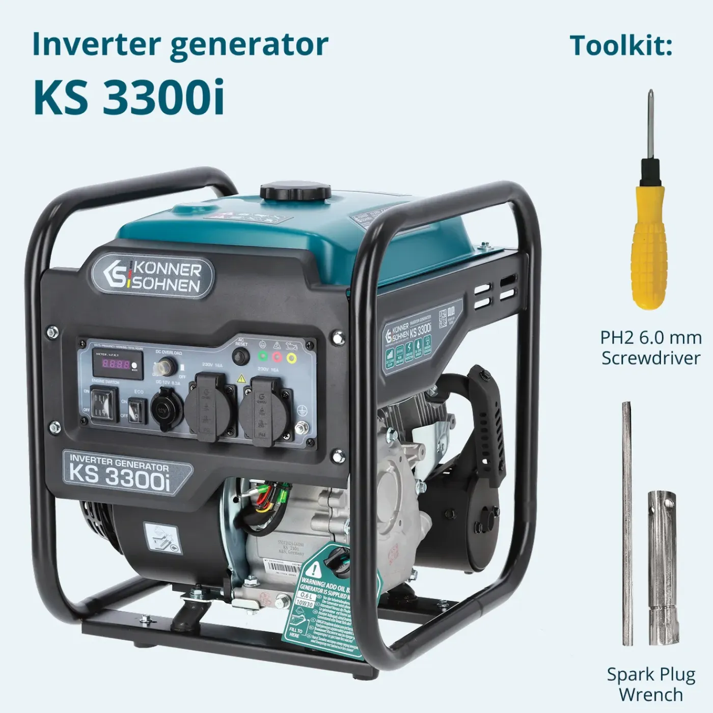 Könner & Söhnen Invertergenerator Ks 3300i Maximaal Vermogen 3.3 Kw