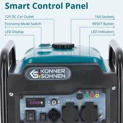 Könner & Söhnen Invertergenerator Ks 3300i Maximaal Vermogen 3.3 Kw