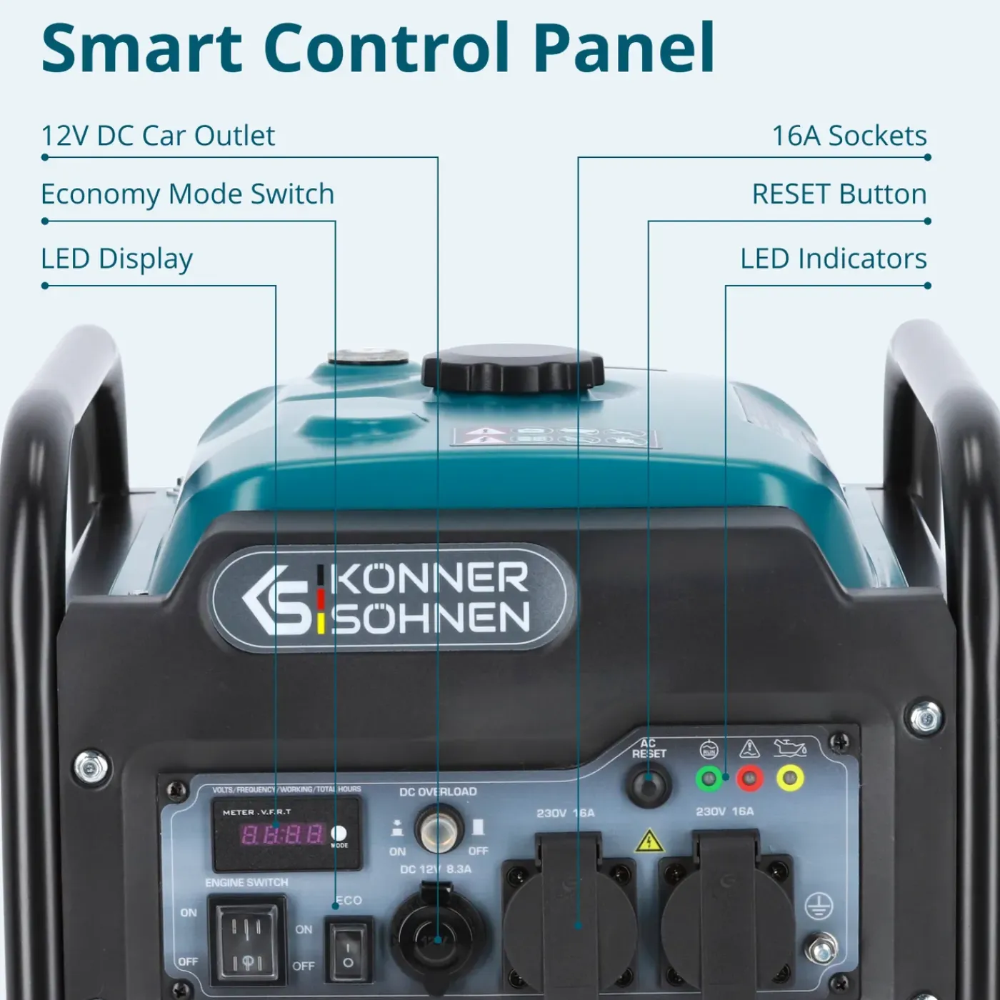 Könner & Söhnen Invertergenerator Ks 3300i Maximaal Vermogen 3.3 Kw