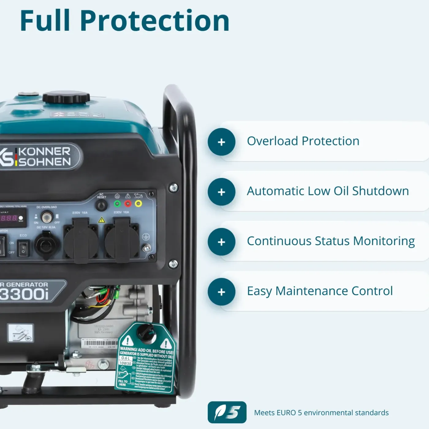 Könner & Söhnen Invertergenerator Ks 3300i Maximaal Vermogen 3.3 Kw