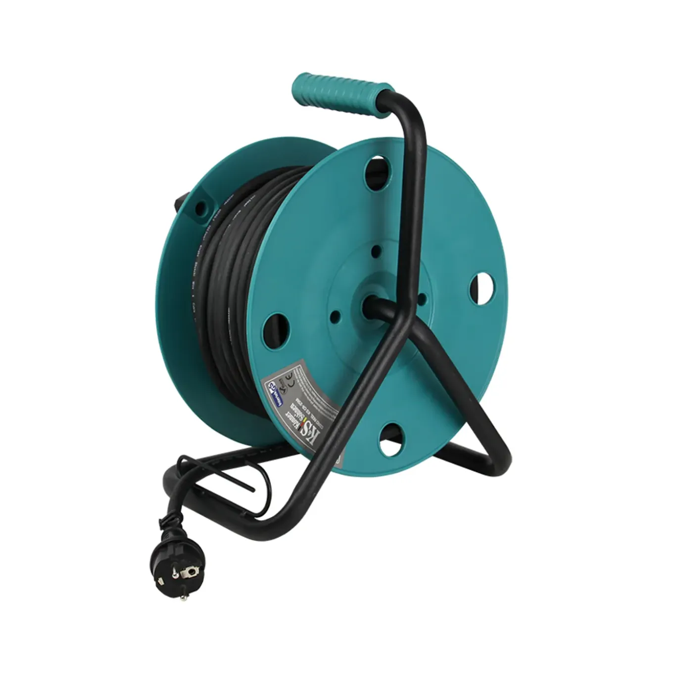 Könner & Söhnen Kabelhaspel Ks Cr-25m, 25 M 3x2,5mm², 3g2,5, 4 Stopcontacten, Ip44, H07rn-f, 3600 W
