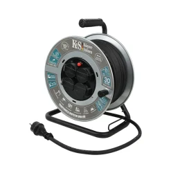 Könner & Söhnen Kabelhaspel Ks Crm-30m, 30 M 3x2,5mm², 3g2,5, 4 Stopcontacten, Ip44, H07rn-f, 3600 W