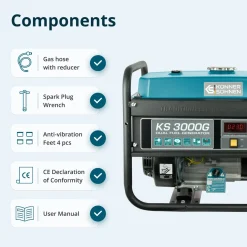Könner & Söhnen Lpg/benzinegenerator Ks 3000g Maximaal Vermogen 3 Kw