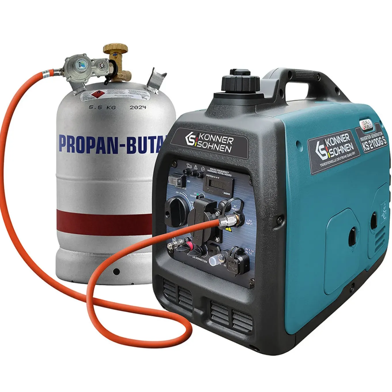 Könner & Söhnen Lpg/benzine Invertergenerator Ks 2100ig S Maximaal Vermogen 2kw