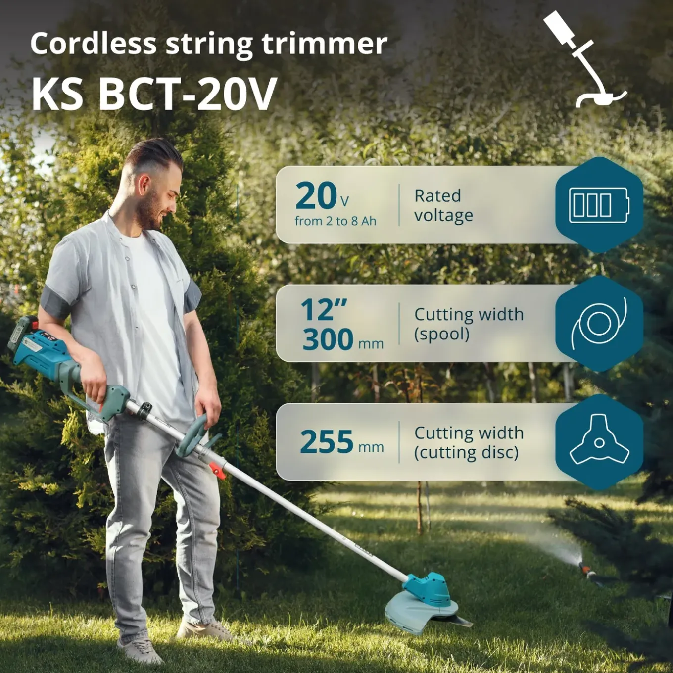 Könner & Söhnen Snoerloze Bosmaaier En Grastrimmer Ks Bct-20v | Excl. Accu En Snellader