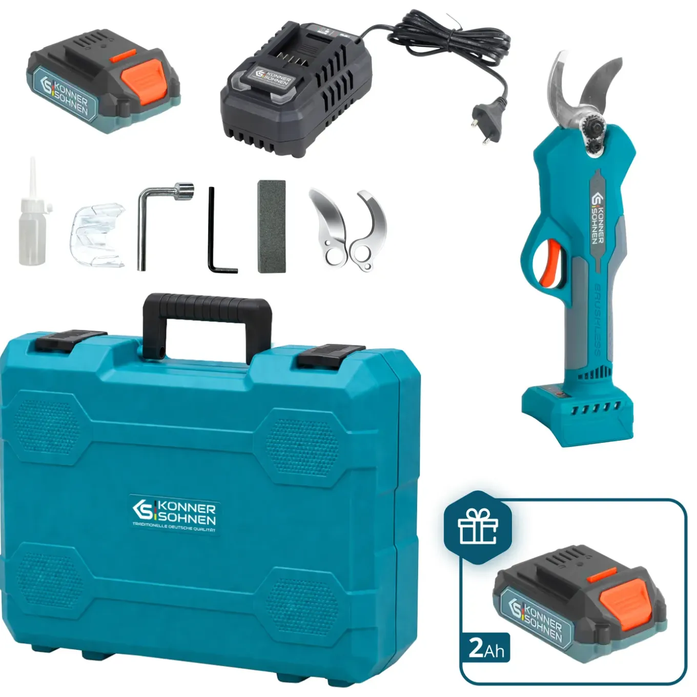 Könner & Söhnen Snoerloze Elektrische Snoeischaar Ks Cps20v-32 Case Plus