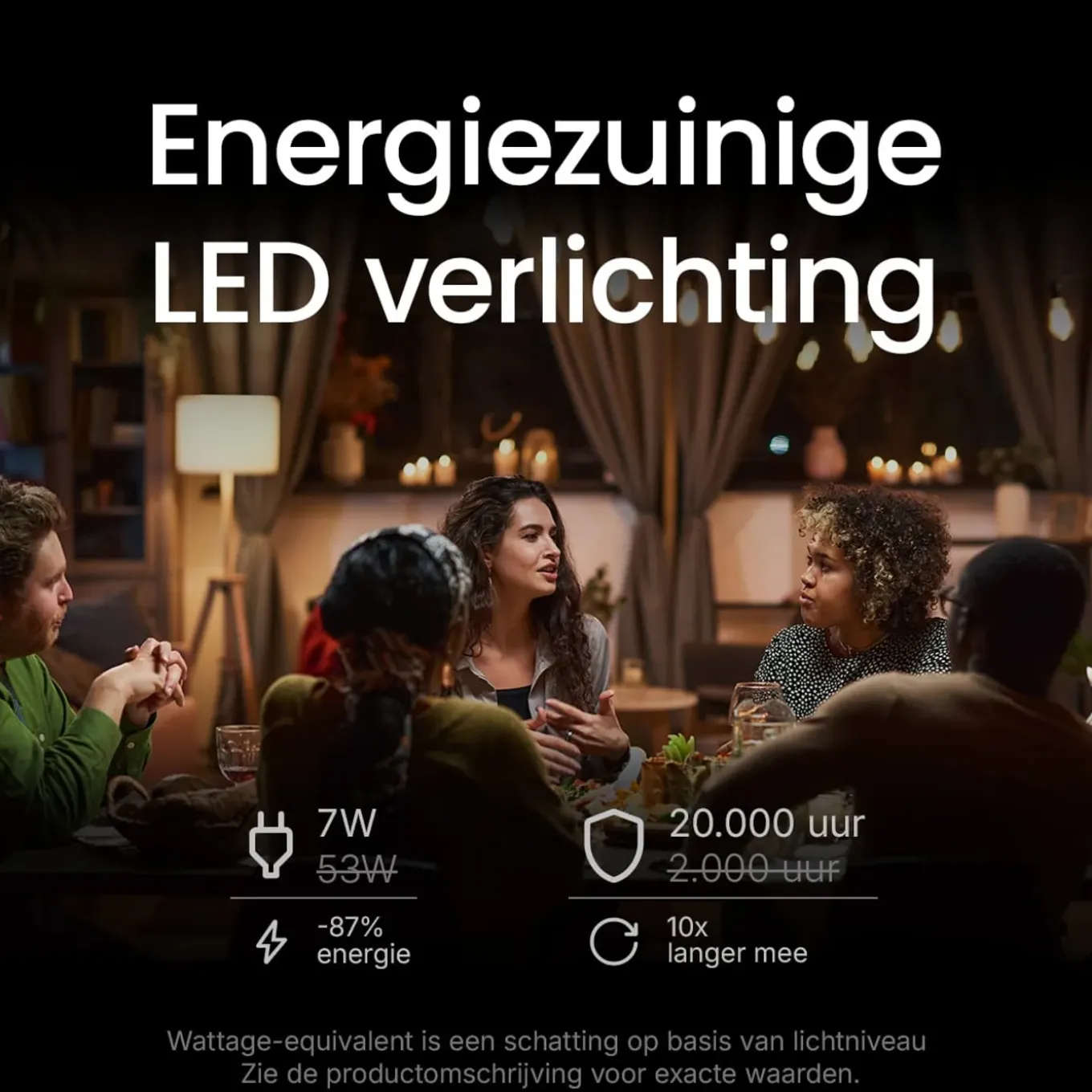 Kobi Led Lamp E27 - 7w 600lm 6500k - Koel Wit Licht - Vervangt 53w - Kaarslamp C37 - 1 Stuk