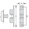 Yachtsupplier Kogelsnapslot Messing 43x8 - 2 Stuks