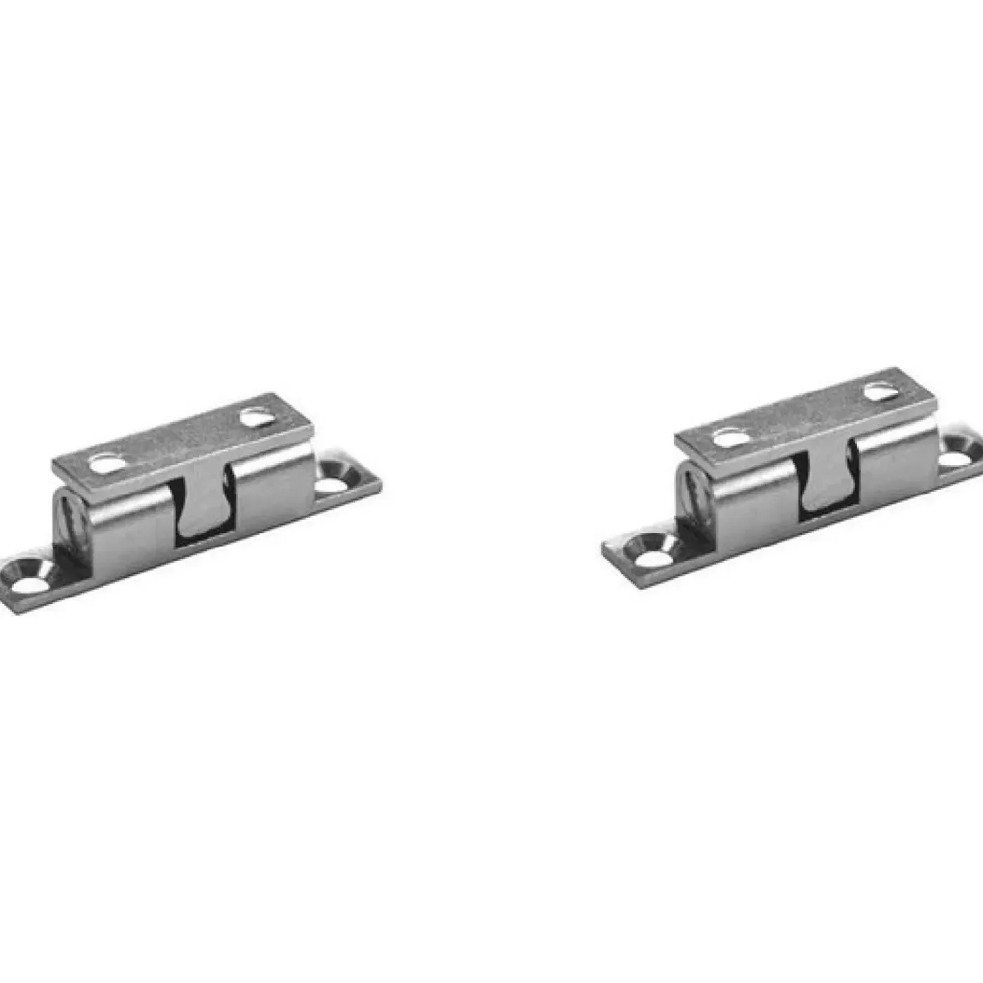 Yachtsupplier Kogelsnapslot Nikkel 43x8 met Rvs kogels en veer - 2 stuks