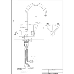 Kokend Heet Waterkraan - Zwart (d7a902k) Incl. Boiler En Gratis Filter, Gratis Verzending