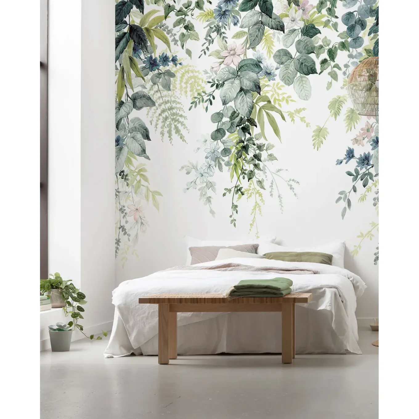 Komar Fotobehang Flower Trendils - Groen - 2,50m x 300cm