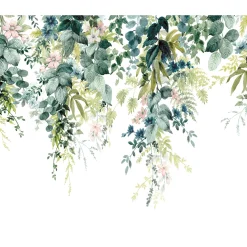 Komar Fotobehang Flower Trendils - Groen - 2,50m x 300cm
