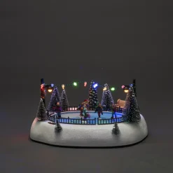 Konstsmide - Kersthuisje Kerstslee - Geanimeerd - Met 12 LEDs - 16cm