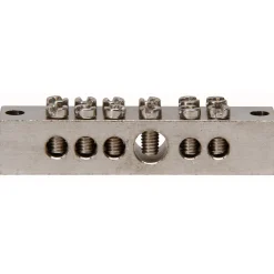 Kopp aardblok voor badkamer 1x25mm²+5x6mm²