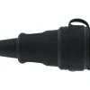 Kopp aardingsstekker rubber IP44 zwart