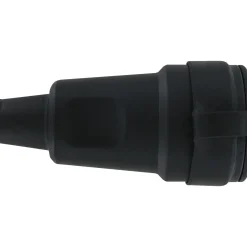 Kopp aardingsstekker rubber IP44 zwart